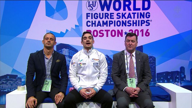 Javier FERNANDEZ - SP kiss and cry - ISU World Championships 2016