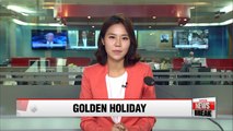 Korea begins four-day 'Golden Holiday' weekend