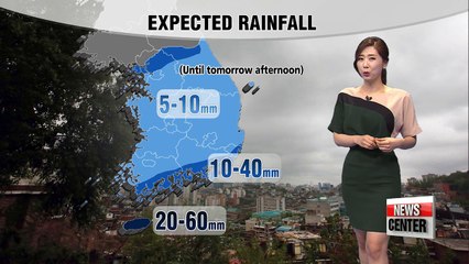 Rain till tomorrow morning, chance of yellow dust