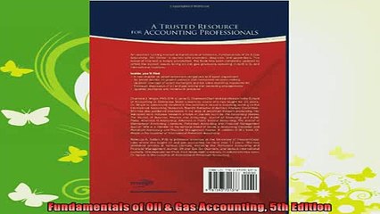 new book  Fundamentals of Oil  Gas Accounting 5th Edition