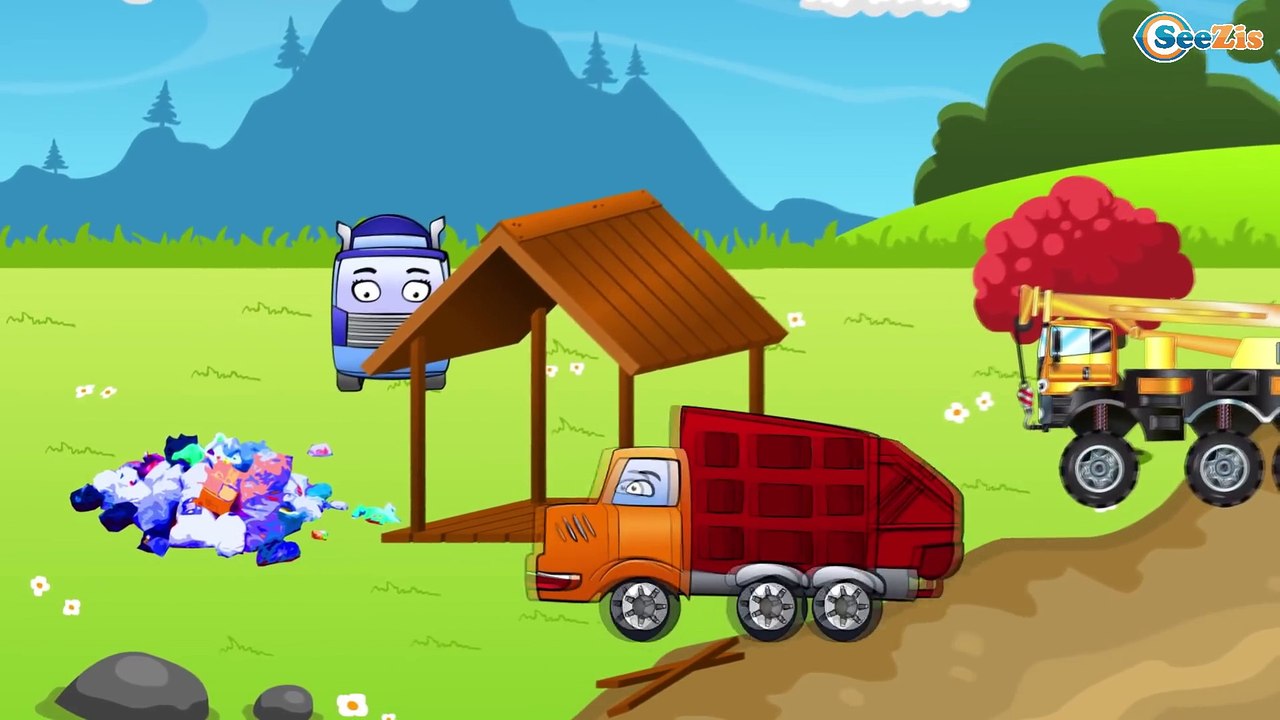 ✔ Cars Cartoons Compilation for children / Truck and Racing Cars. New desert road ✔