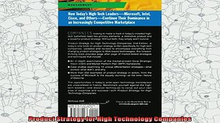 read here  Product Strategy for High Technology Companies