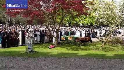 Hundreds gather at funeral of three men killed in collision