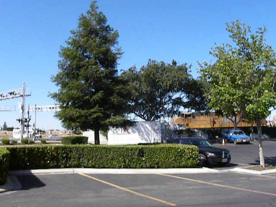 Train de marchandises près de Fresno en californie.