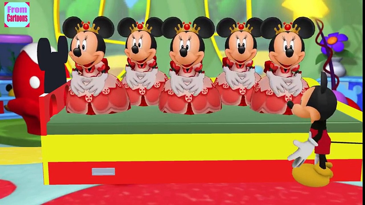 Five Little Mickey Mouse Jumping on The Bed at ClubHouse Nursery Rhymes