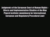 [Read book] Judgments of the European Court of Human Rights - Effects and Implementation (Studies