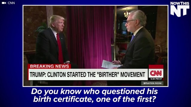 Proven Birther Donald Trump Accuses Hillary Clinton of Birtherism, Too