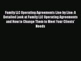 [Read book] Family LLC Operating Agreements Line by Line: A Detailed Look at Family LLC Operating