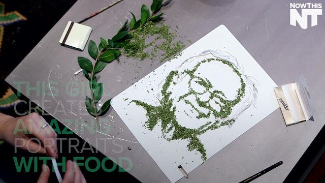 Watch This Artist Turn Food Scraps Into Stunning Celeb Portraits