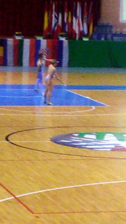 duo twirling Andrea& Elisa