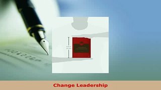 Download  Change Leadership  Read Online