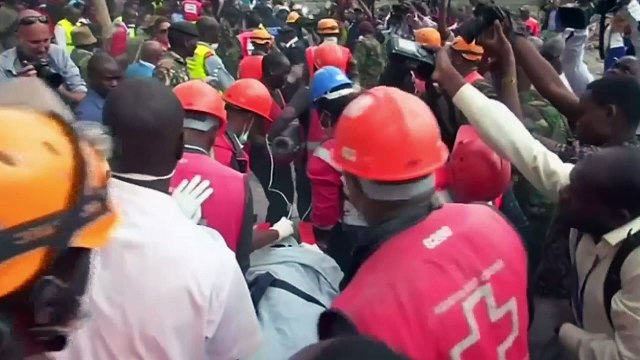 Collapse survivor pulled from the rubble after 6 days
