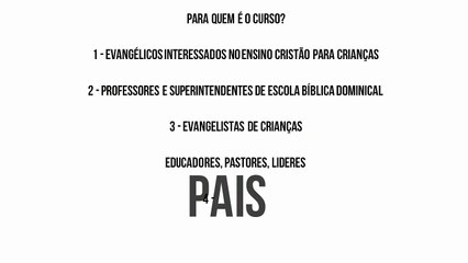 Universidade da Bíblia - Formação de Professores e Líderes Para o Ministério Infantil