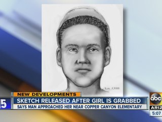 Sketch released after girl is grabbed by man