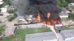 Drone Captures Aerial View of Huge Fire at Houston Warehouse