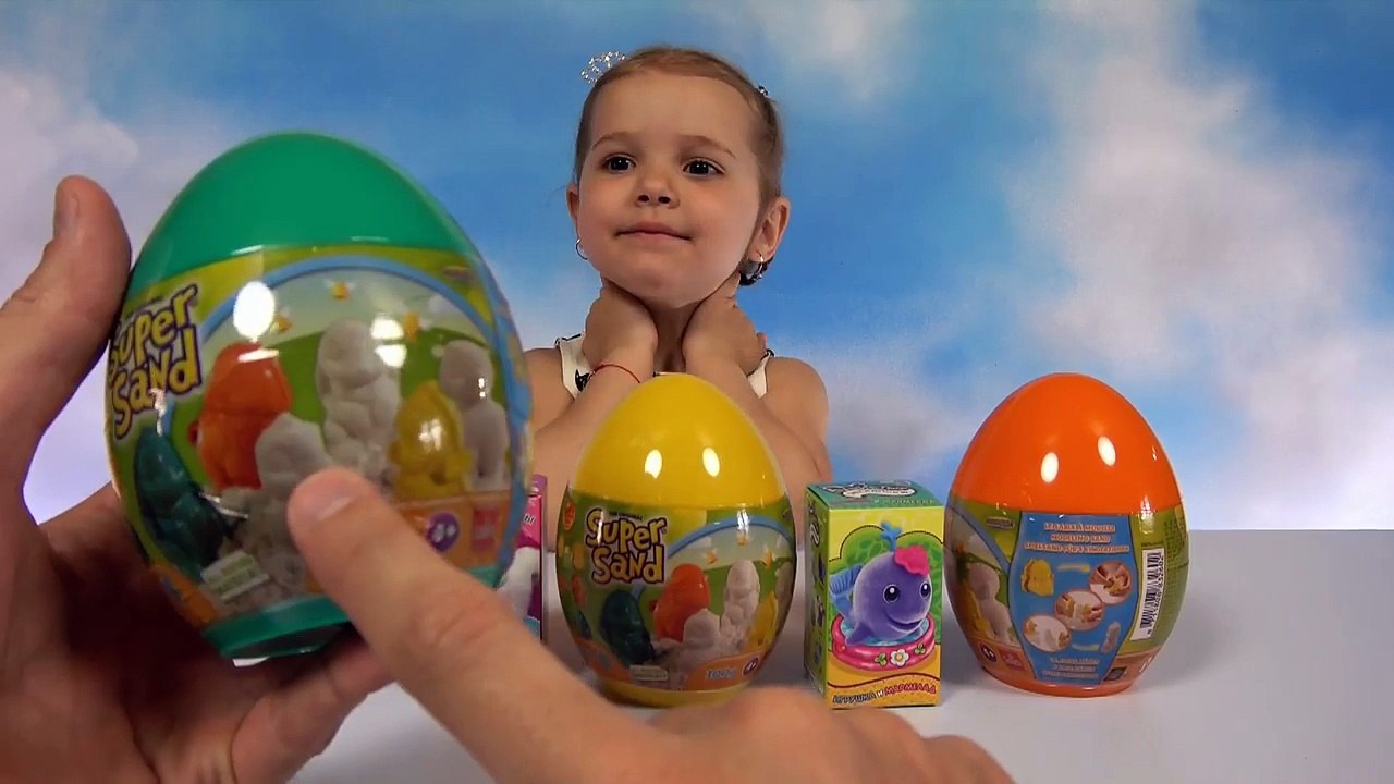 Забавные животные из песка и коробочки с сюрпризом и сладостями яйцо супер песок eggs candy & toy