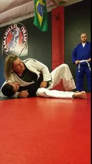 Julian self defense head lock take down/scarf hold shoulder lock to back take.