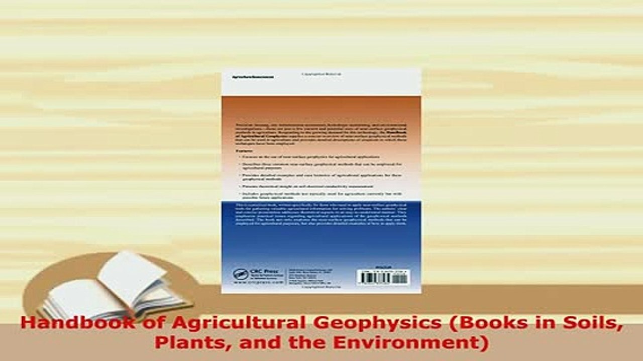 Download  Handbook of Agricultural Geophysics Books in Soils Plants and the Environment Download Online