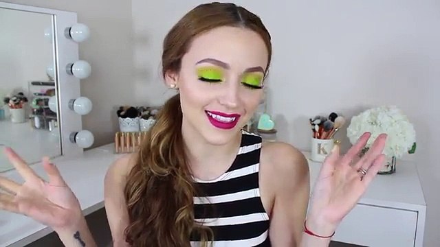 Lime Green Makeup Tutorial 3 Lip Options!