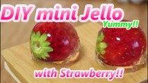 DIY mini Jello with Strawberry　 イチゴのミニ　ゼリー Happy time!!