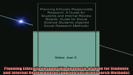FAVORIT BOOK   Planning Ethically Responsible Research A Guide for Students and Internal Review Boards  BOOK ONLINE