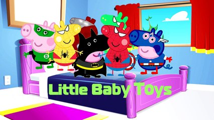 Five Little Spiderman Peppa Jumping On The Bed | Peppa Pig | Children Nursery Rhymes |Songs for kids