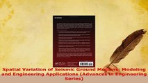 PDF  Spatial Variation of Seismic Ground Motions Modeling and Engineering Applications PDF Full Ebook