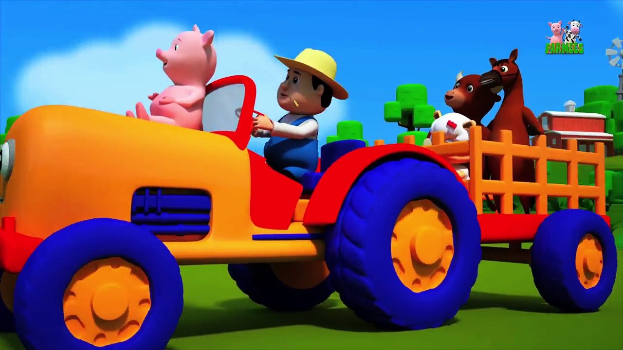 Wheels On The Bus | Nursery Rhymes For Kids With Farmees | Songs For Baby And Childrens