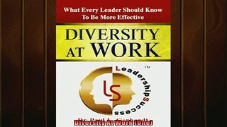READ book  Diversity At Work One  FREE BOOOK ONLINE