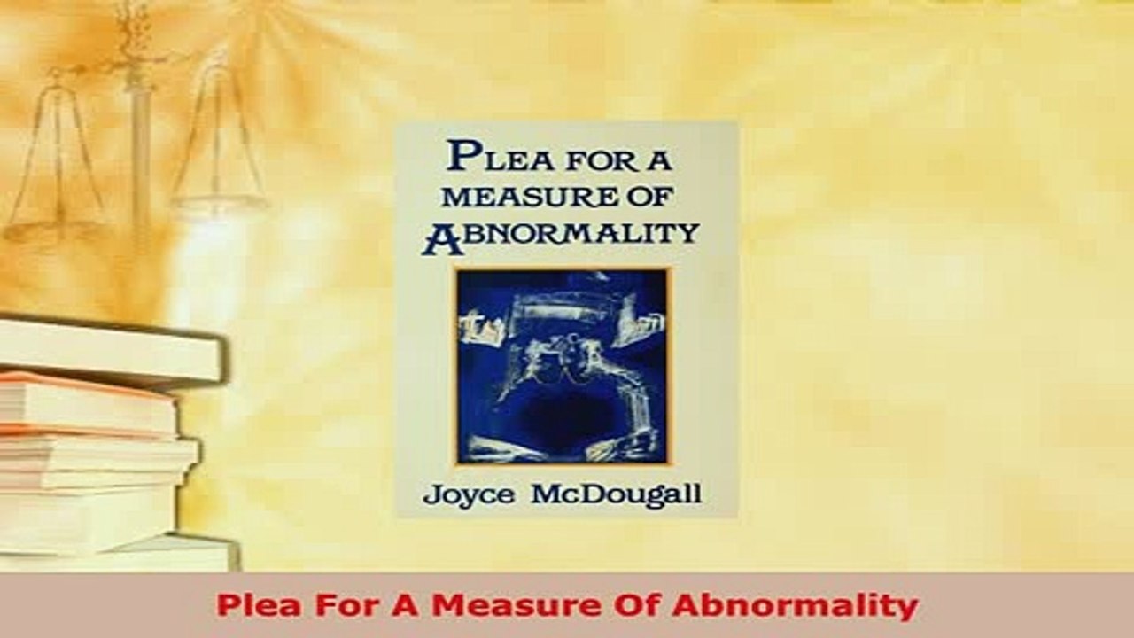 Download  Plea For A Measure Of Abnormality Download Online