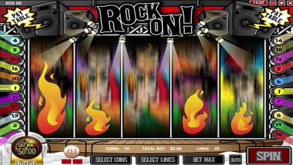 Rock On! ilmainen kasino kolikkopeli Rival Video Esikatselu