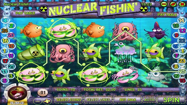 Nuclear Fishin' ilmainen kasino kolikkopeli Rival Video Esikatselu