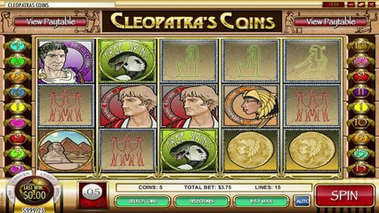 Cleopatra's Coins ilmainen kasino kolikkopeli Rival Video Esikatselu