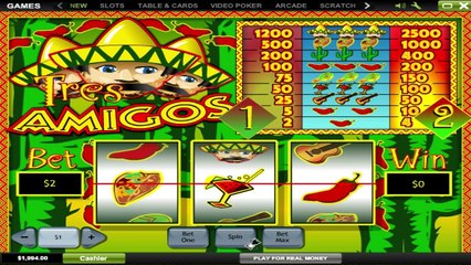 Tres Amigos ilmainen kasino kolikkopeli Playtech Video Esikatselu