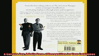 READ THE NEW BOOK   A Carrot a Day A Daily Dose of Recognition for Your Employees  FREE BOOOK ONLINE