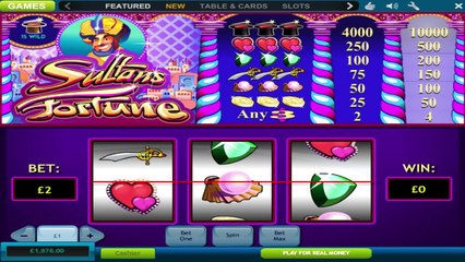 Sultan's Fortune ilmainen kasino kolikkopeli Playtech Video Esikatselu