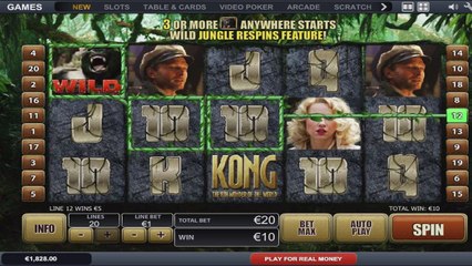 King Kong ilmainen kasino kolikkopeli Playtech Video Esikatselu