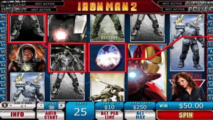 Iron Man 2 ilmainen kasino kolikkopeli Playtech Video Esikatselu