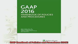 best book  GAAP Handbook of Policies and Procedures 2016