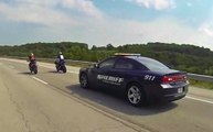 Instant Karma for Street Biker Taunting Cop