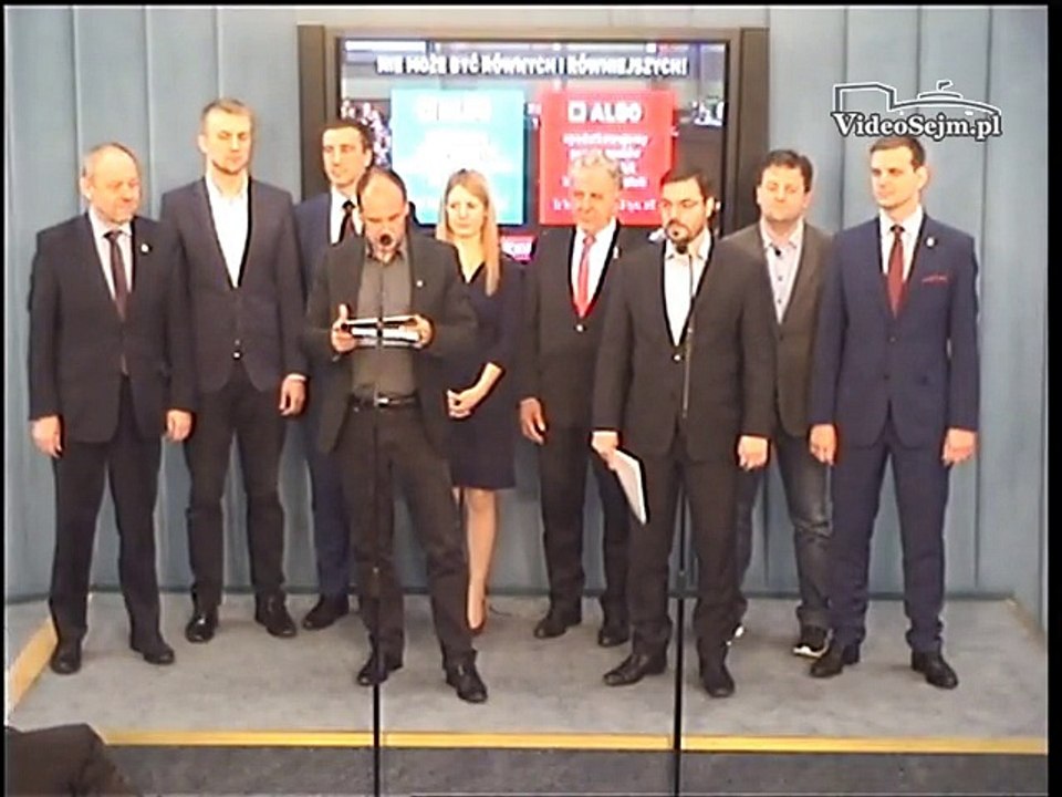 Poseł Paweł Kukiz - konferencja z 29 kwietnia 2016 r.