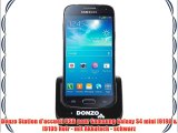 Donzo Station d'accueil USB pour Samsung Galaxy S4 mini I9190 & I9195 Noir - mit Akkufach -