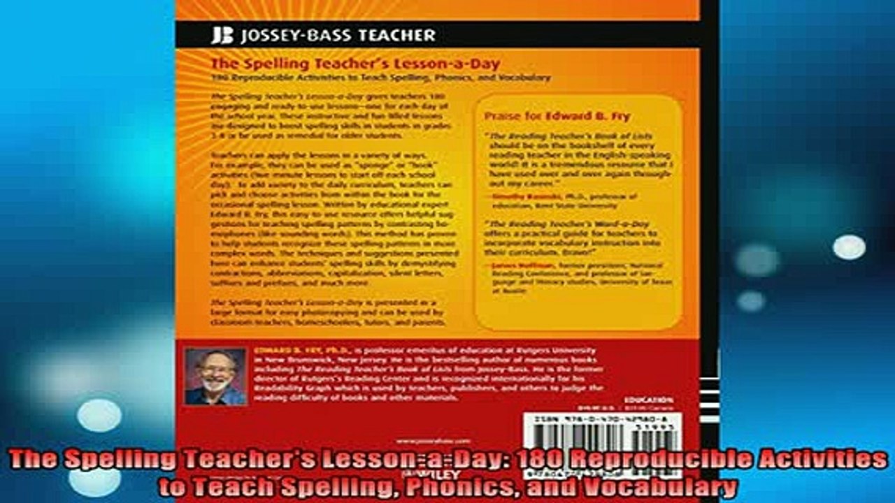 READ book  The Spelling Teachers LessonaDay 180 Reproducible Activities to Teach Spelling Phonics Full Ebook Online Free