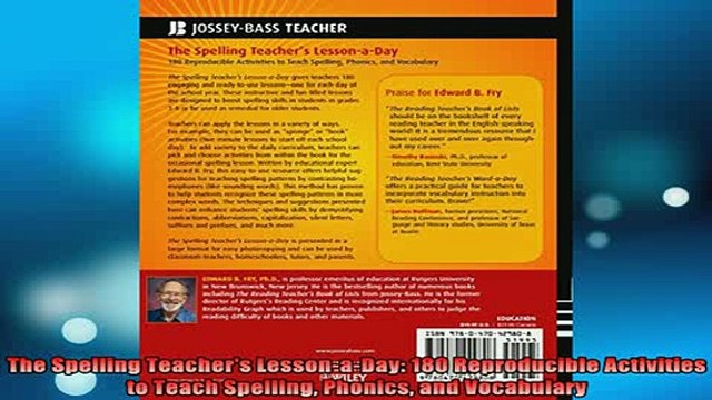 READ book The Spelling Teachers LessonaDay 180 Reproducible Activities to Teach Spelling Phonics Full Ebook Online Free