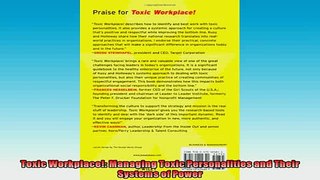 READ book  Toxic Workplace Managing Toxic Personalities and Their Systems of Power  DOWNLOAD ONLINE