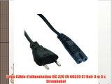 Intos Câble d'alimentation IEC 320 EN 60320 C7 Noir 3 m 5 x Stromkabel