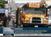 Honduras: sector transporte en crisis ante incremento de extorsión