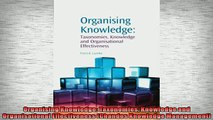 READ book  Organising Knowledge Taxonomies Knowledge and Organisational Effectiveness Chandos READ ONLINE
