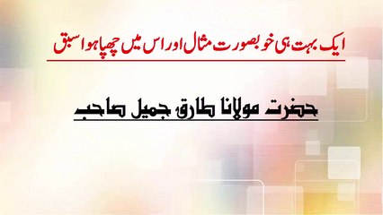 Aik khobsorat misal sahi or ghalat ki by Molana Tariq Jameel Sahab