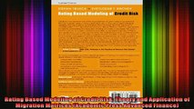 EBOOK ONLINE  Rating Based Modeling of Credit Risk Theory and Application of Migration Matrices  FREE BOOOK ONLINE